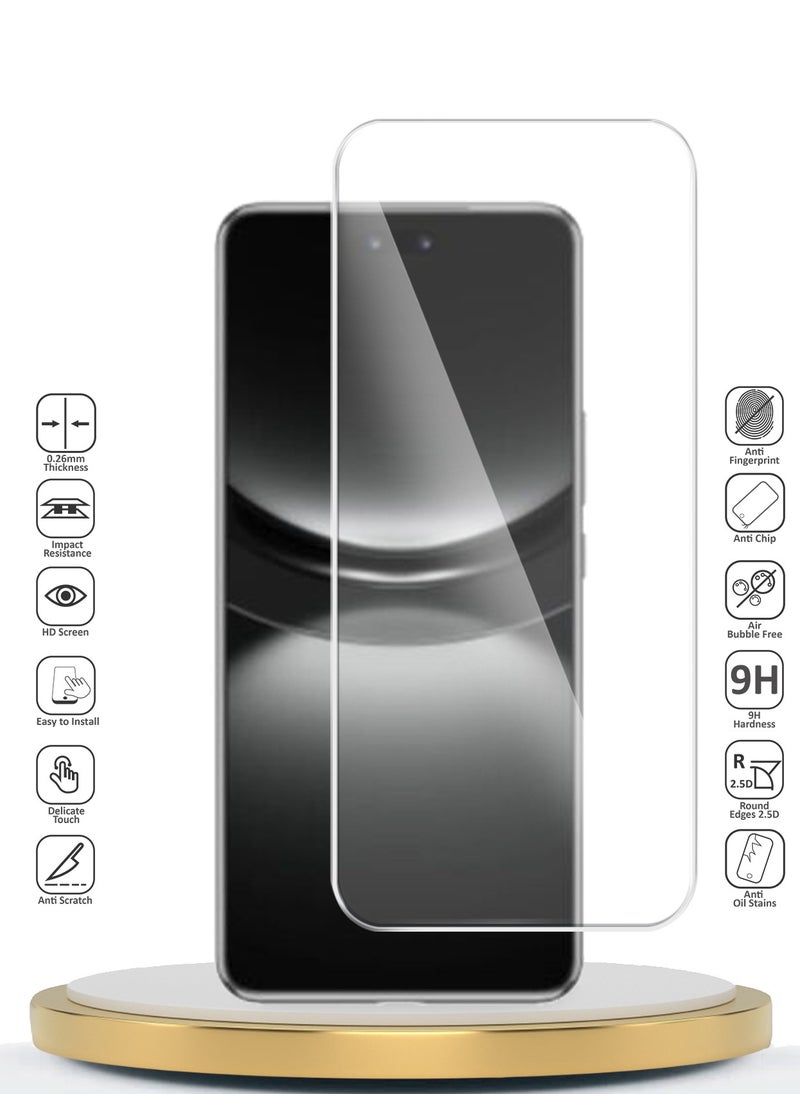 دبليو تيك واقي شاشة من الزجاج المقوى Huawei Nova 12 5G 2023 / Nova 12s 4G 2024 Premium Series Curved Edged 9H 2.5D (MSG9CN) - شفاف  - Image 2
