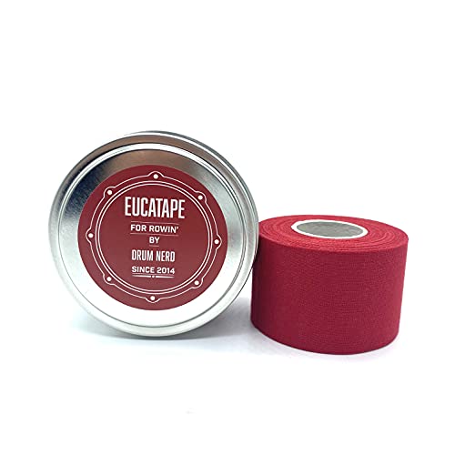 Eucatape Eucalyptus Infused Rowing Tape – Helps Protect Hands & Strength & Grip Indoor Machine or Outdoor Sculling Crew (Red) - Image 1