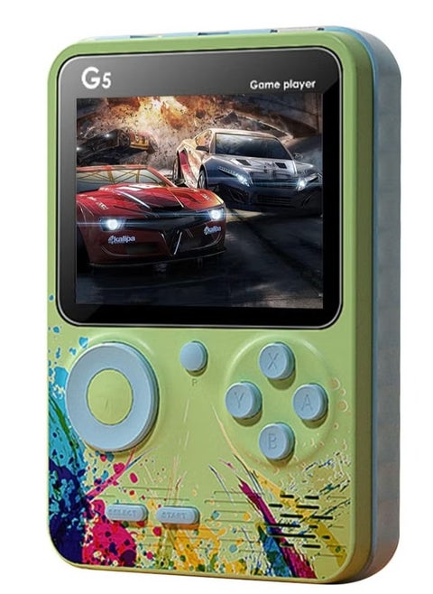 Mini Console Player G5 Gamebox with 500 Built-in Retro Games | 3.0-Inch Soft Color Screen | TV Output | Portable Nostalgic Gaming Console for Kids & Adults | 1000mAh Rechargeable Battery | Ideal Travel & Gift Option