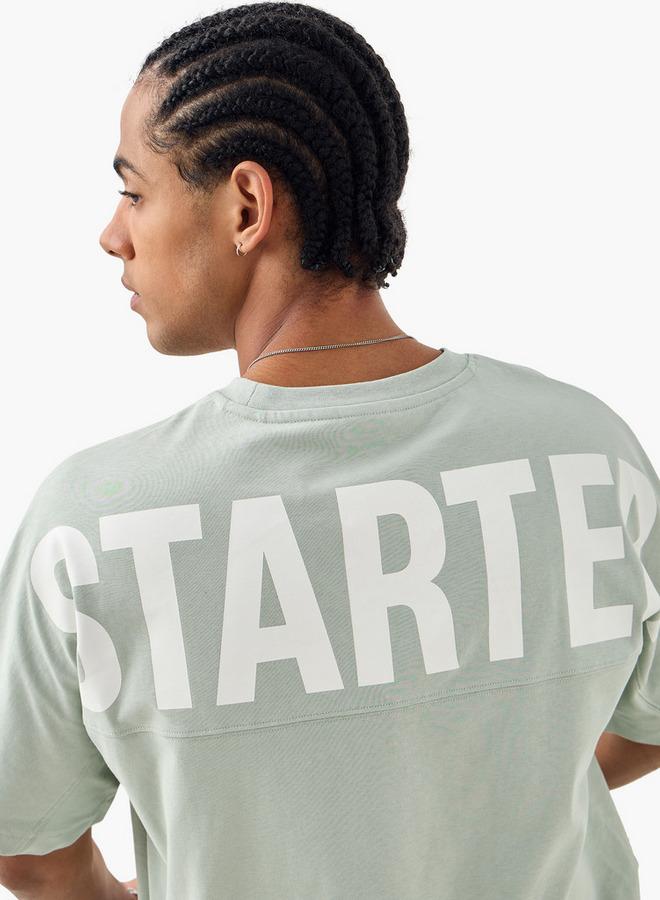 Starter Logo Print T-shirt with Short Sleeves - Image 4