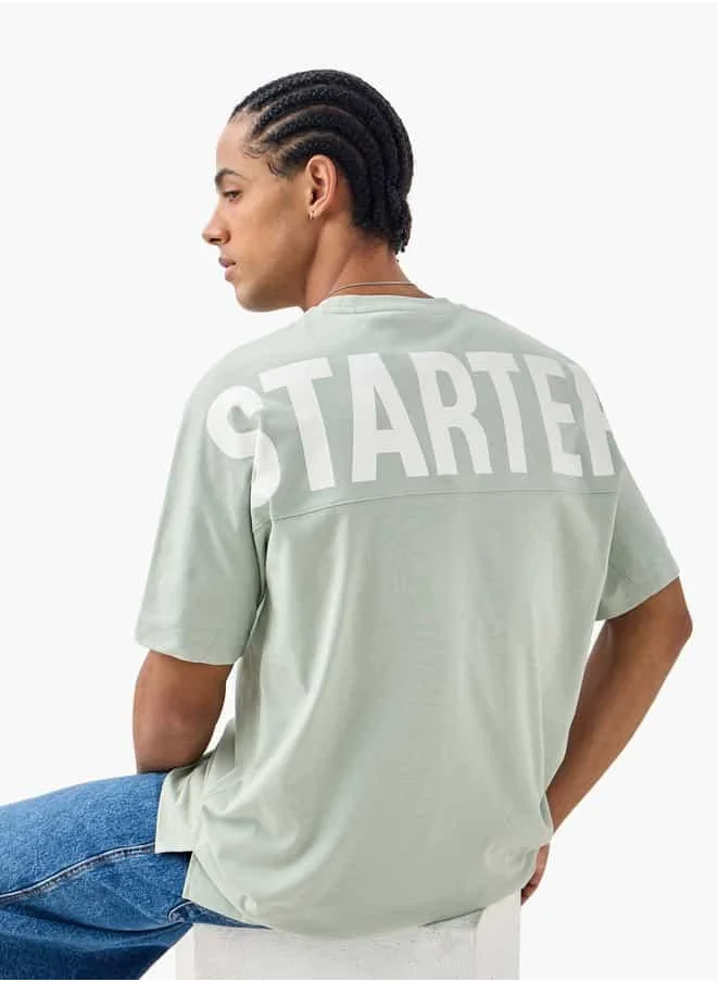 ستارتر Starter Logo Print T-shirt with Short Sleeves