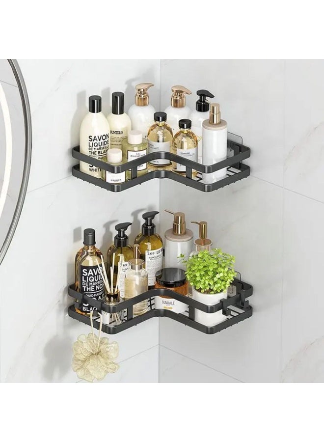 Corner Shower Caddy – Waterproof & Quick-Dry Wall Mounted Bathroom Shelf, Rustproof Storage Rack for Shampoo, Soap & Accessories - Image 1