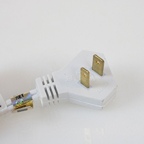 AXIS COMMUNICATIONS AXIS 45503 6-Feet 3-Outlet White Wall Hugger Indoor Extension Cord - Image 4