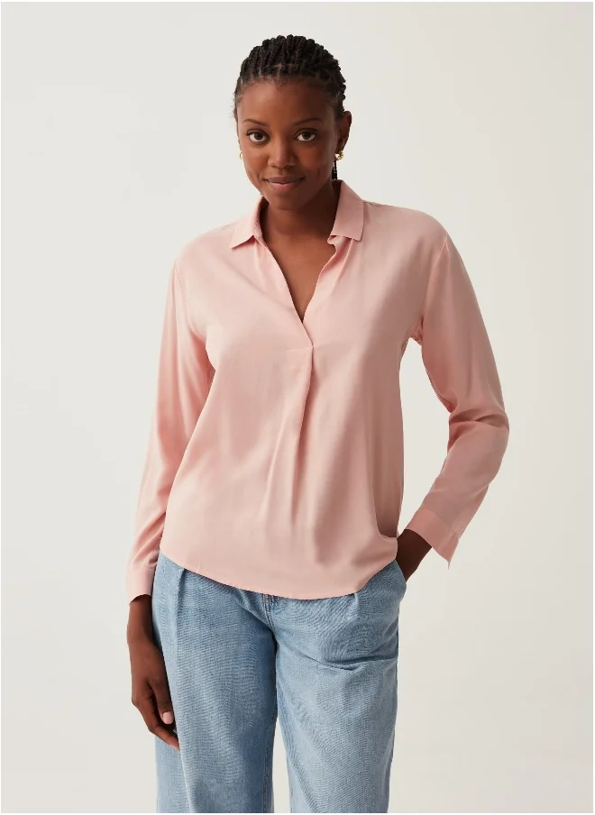 او في اس Viscose blouse with dart
