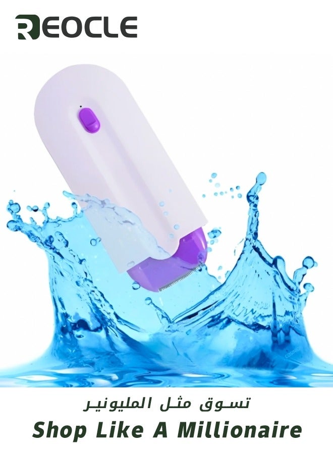 ريوكل ماكينة إزالة الشعر الكهربائية الاحترافية بدون ألم، ماكينة إزالة الشعر بدون ألم، ماكينة إزالة الشعر باللمس، قابلة لإعادة الشحن عبر USB للوجه والجسم - Image 2