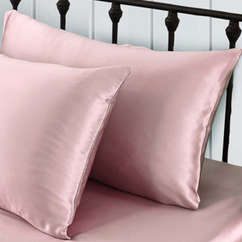 ROSEWARD Real Satin Pillowcase for Hair and Skin Made in USA  Pure 22 Momme Silk Pillow Cases King with Zipper  100% Mulberry Silk  Organic  Wrinkle Free  Anti Acne  1 Pc 20""x36"" (King  Pink) - Image 5