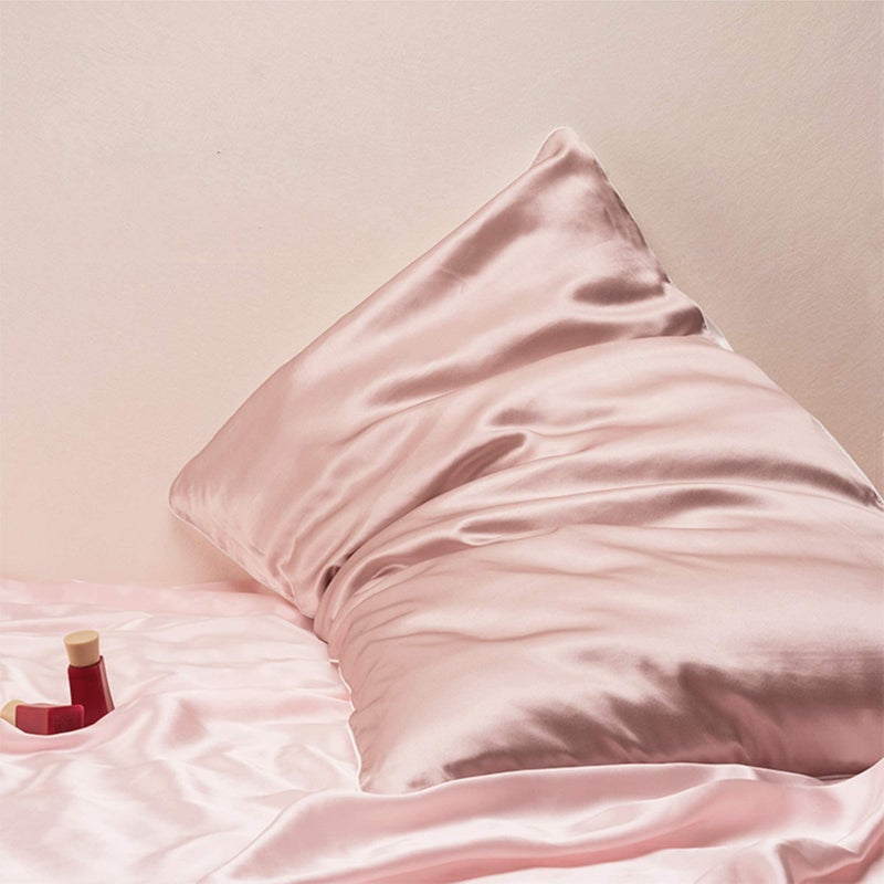 ROSEWARD Real Satin Pillowcase for Hair and Skin Made in USA  Pure 22 Momme Silk Pillow Cases King with Zipper  100% Mulberry Silk  Organic  Wrinkle Free  Anti Acne  1 Pc 20""x36"" (King  Pink) - Image 3