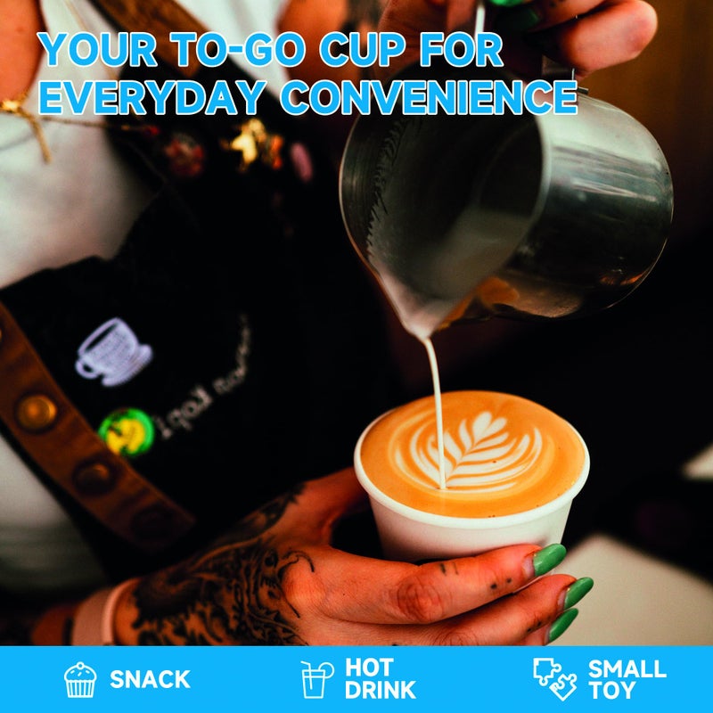 RACETOP 100 Pack 12 oz Disposable Paper Coffee Cups with Lids, Paper Cups with Lids 12 oz, Hot Cups for Home/Office - Image 4
