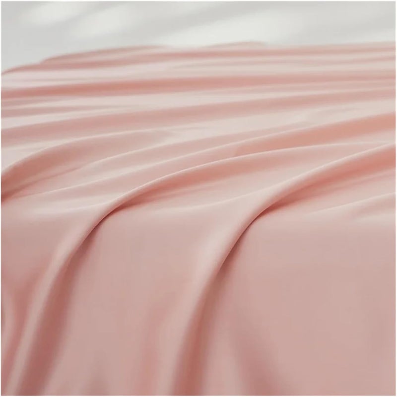 ملاءات من الحرير الساتان، 3 قطع: ملاءات حريرية مسطحة للأسرّة، متوفرة بأحجام مختلفة (للأسرّة المزدوجة، الأسرّة الفردية، السرير الملكي)، بلون واحد، ذات غطاء ناعم، مناسبة لغرفة النوم (لون أصفر، مقاس 245x245 سم، 1 قطعة). - Image 1