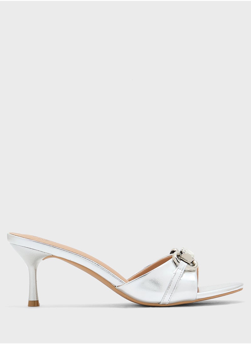 Ginger Chunky Trim Mule Heel Sandal  - Image 1