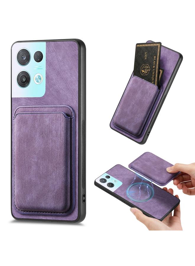 S-TOP Case For OPPO Reno8 Pro 5G Retro Leather Card Bag Magnetic Phone Case - Image 1