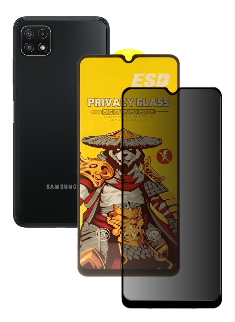 ESD Tempered Dustproof Privacy Glass Screen Protector Compatible For Samsung Galaxy A22 5G - Image 1