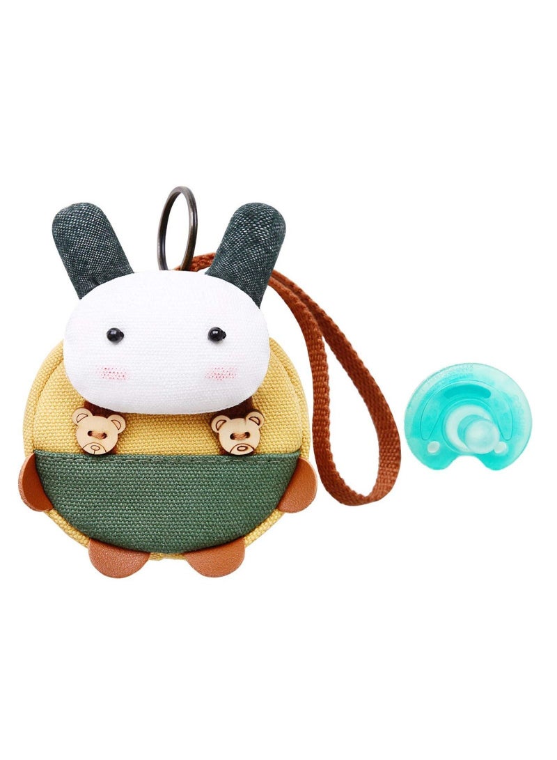 Rabbit Canvas Zipper Pacifier Pocket Pack Gift for New Mom - Image 2