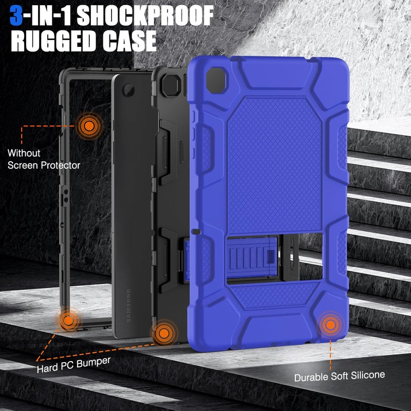 Azzsy Case for Samsung Galaxy Tab A11+/A9+ Plus 11 Inch 2026/2024, Heavy Duty Shockproof Rugged High Impact Protective Case, Blue - Image 5