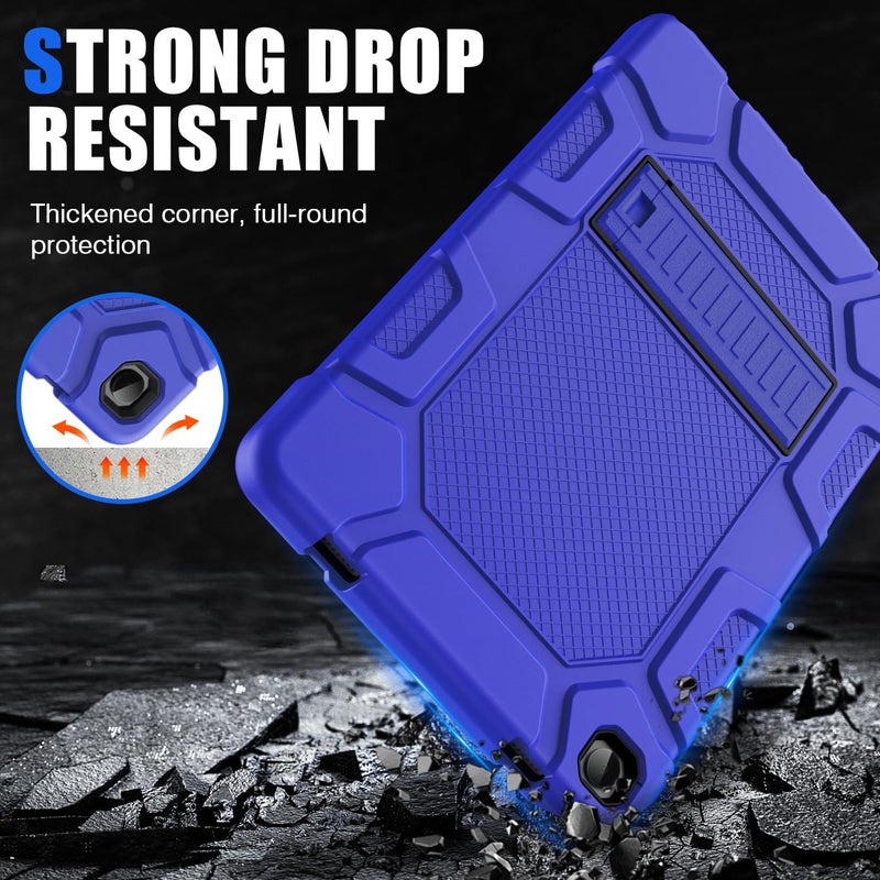 Azzsy Case for Samsung Galaxy Tab A11+/A9+ Plus 11 Inch 2026/2024, Heavy Duty Shockproof Rugged High Impact Protective Case, Blue - Image 4