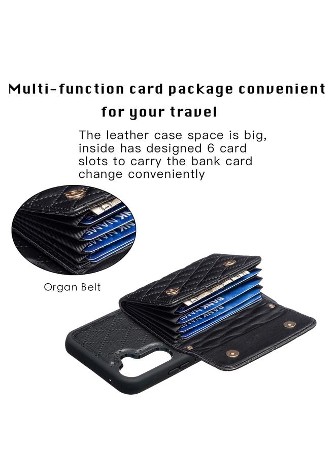 S-TOP Case For Samsung Galaxy A34 5G Horizontal Wallet Rhombic Leather Phone Case - Image 4