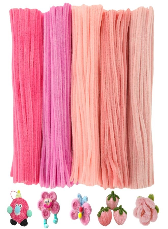 FVIEXE 1500PCS Pipe Cleaners, Pipe Cleaners Craft Supplies, Pink Color Chenille Stems Pipe Cleaners Bulk Fuzzy Sticks for DIY Arts Crafts Project Decorations - Image 1