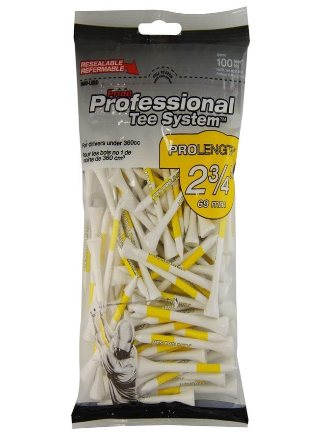 PrideSports PTS Wood Golf Tees | 100 Count, 2-3/4 Inch | #1 Wood Tee on Tour | Best for Drivers & Woods - Image 1