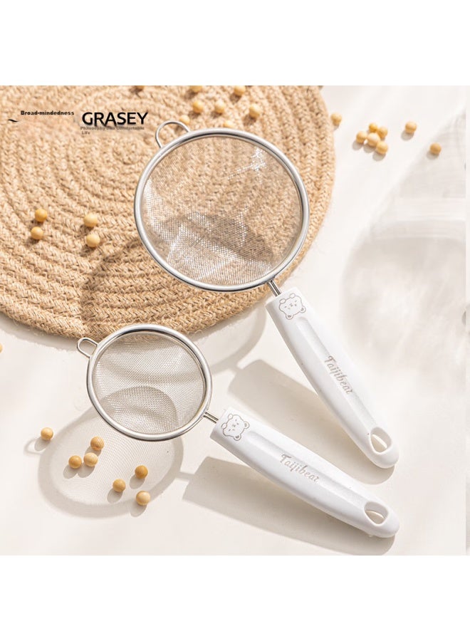 GRASEY Guangyi, Fine Mesh Strainer, 304 Stainless Steel Soy Milk Filter Screen, Baby Food Strainer Two-piece Set, Gy7356  - Image 1