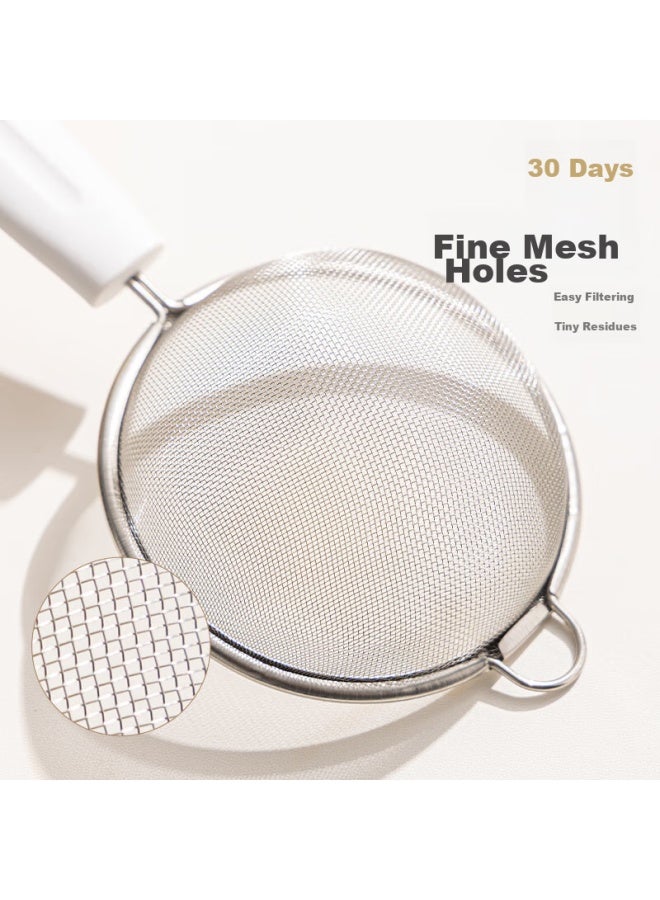 GRASEY Guangyi, Fine Mesh Strainer, 304 Stainless Steel Soy Milk Filter Screen, Baby Food Strainer Two-piece Set, Gy7356  - Image 5