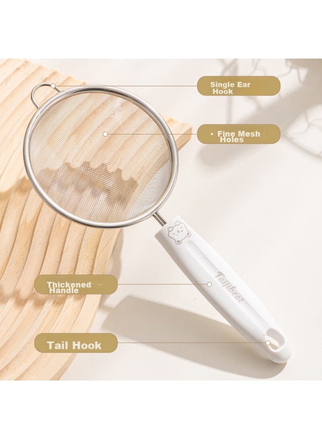GRASEY Guangyi, Fine Mesh Strainer, 304 Stainless Steel Soy Milk Filter Screen, Baby Food Strainer Two-piece Set, Gy7356  - Image 3