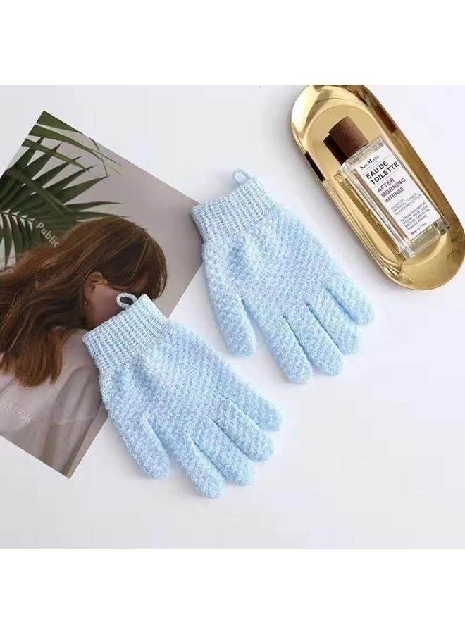 2 PCS Deep Exfoliating Bath Gloves Mitt with Hanging Loop for Shower, Spa, Body Scrubs, Dead Skin Cell Remover Bathing Accessories - Image 4