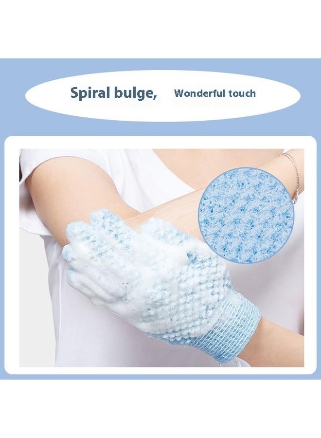 2 PCS Deep Exfoliating Bath Gloves Mitt with Hanging Loop for Shower, Spa, Body Scrubs, Dead Skin Cell Remover Bathing Accessories - Image 2