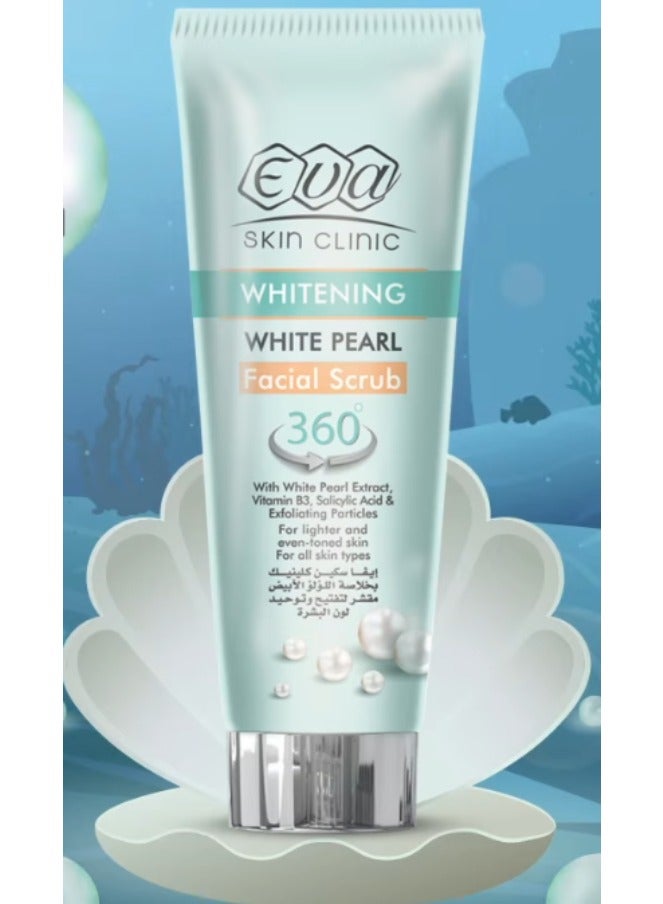 إيفا مقشر الوجه وايت بيرل من سكين كلينيك - (100 مل) | يُوحد لون البشرة ويُقلل من البقع الداكنة | مقشر لطيف بخلاصة اللؤلؤ - Image 3