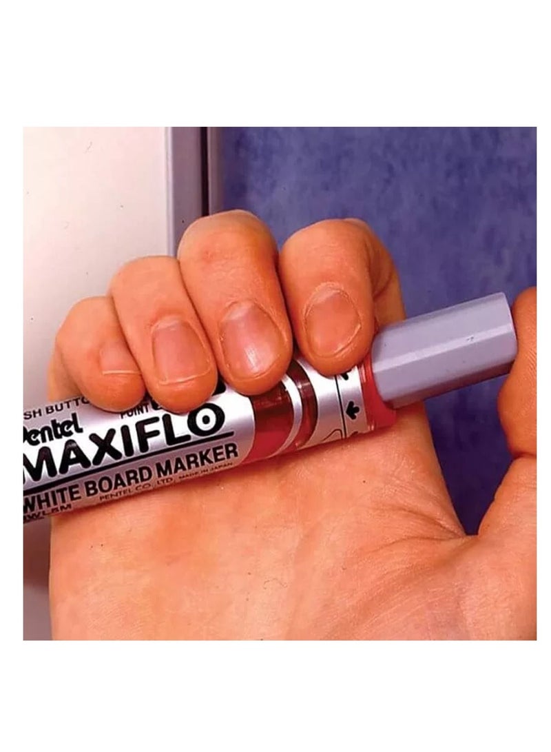 Pentel علامة سبورة ماكسي فلو بيضاء 4 قطع حبر أصفر - Image 4