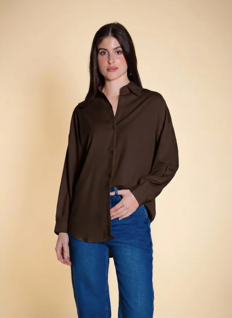 SHAPES OVERSIZED CHIFFON SHIRT