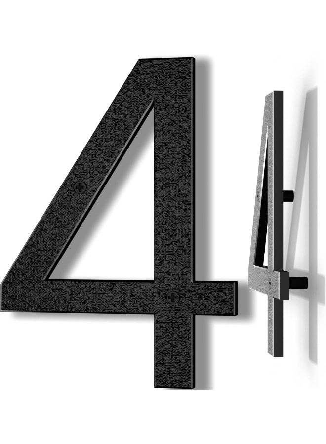 IVERRA 10 Inch Black House Numbers for Outside, Large Floating Home Address Numbers, Modern Exterior Plastic House Numbers for Door Wall Street Garage Gate (4)  - Image 1
