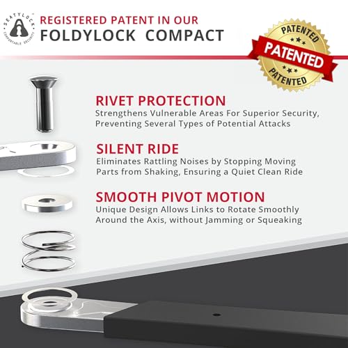 Seatylock FoldyLock Compact Folding Bike Lock - Award Winning Patented Lightweight High Security Bicycle Lock - Heavy Duty Anti Theft Smart Secure Guard with Keys & Case for Bikes or Scooters - Image 3