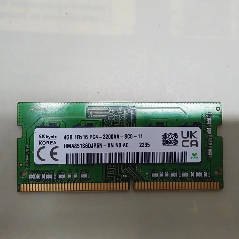 SK Hynix 4 GB Ram (1RX16) Ddr4 3200 Mhz HMA851S6DJR6N-XN Laptop