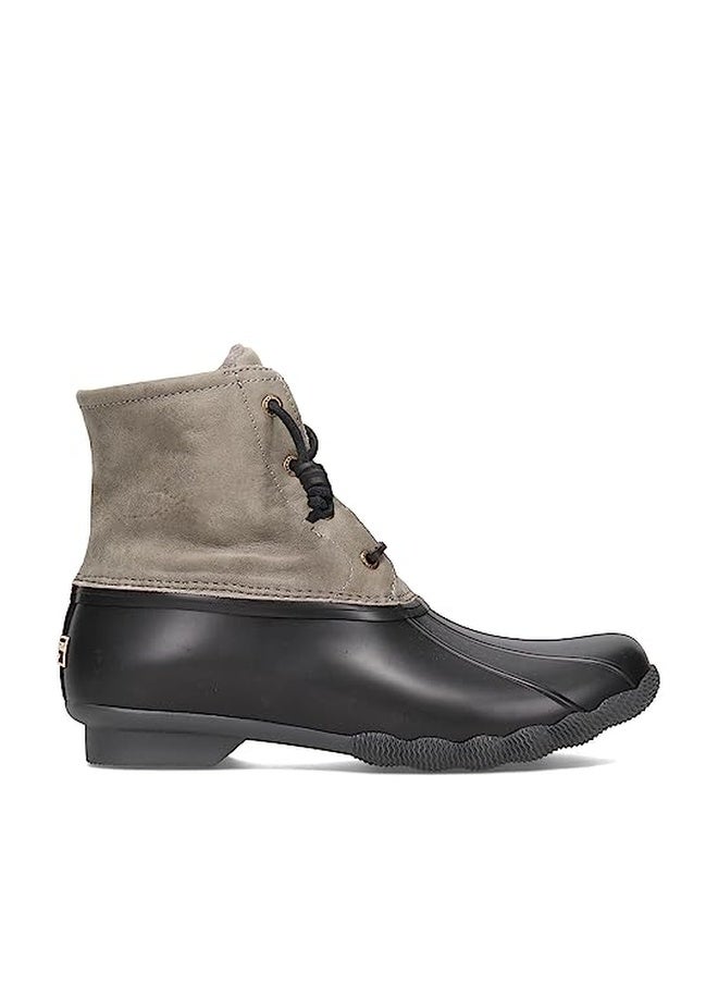 Sperry Womens Saltwater Boots, Black/Grey, 8 - Image 1