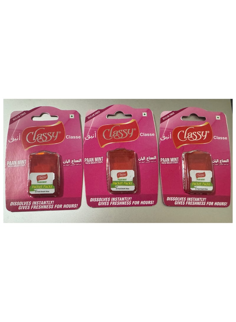 CLASSY Classy Fresh Breath Strips Paan (pack of 3)  - Image 1