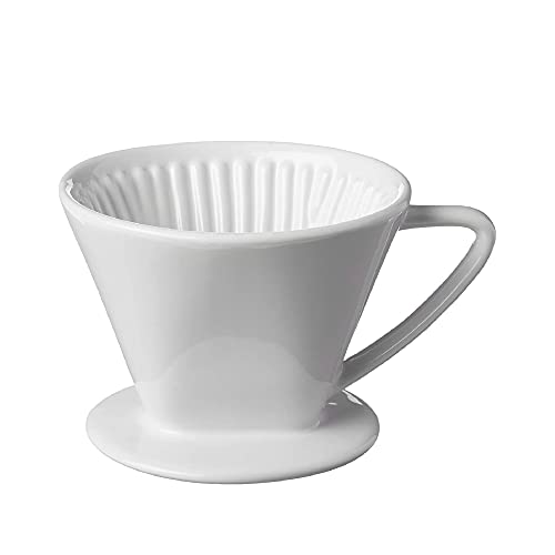 Cilio Porcelain Coffee Filter/Holder Pour-Over, 2/Small, White - Image 1