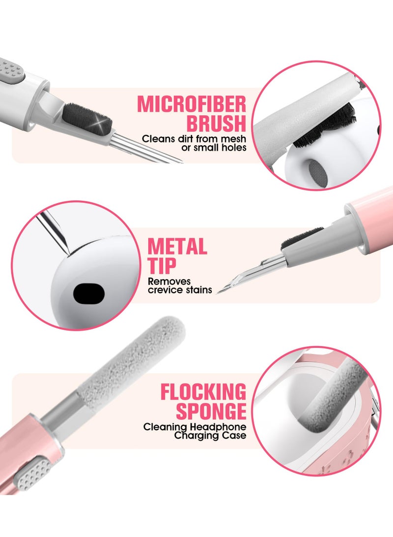 Arabest AirPods Pro 3 Case Cute with Cherry Blossom Keychain and Cleaning Kit, Soft Silicone Shockproof Flower Engraved Cover Compatible with AirPod Pro 3 Case Cover - Image 5