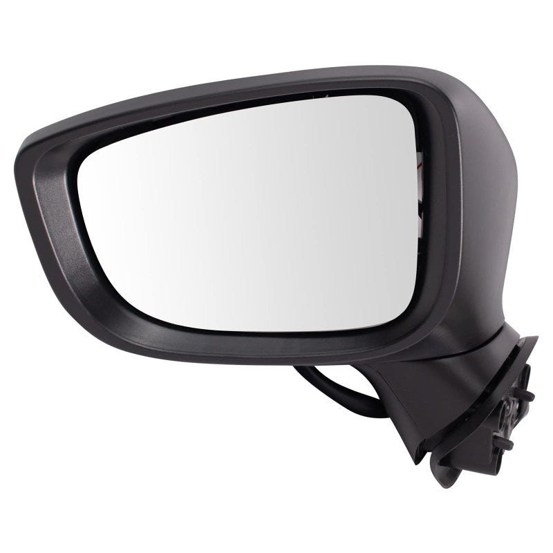 مرآة كهربائية مدفأة جانبية للسائق من TRQ بطلاء أسود ناعم لتتناسب مع 20172018 مازدا 3 MA1320230