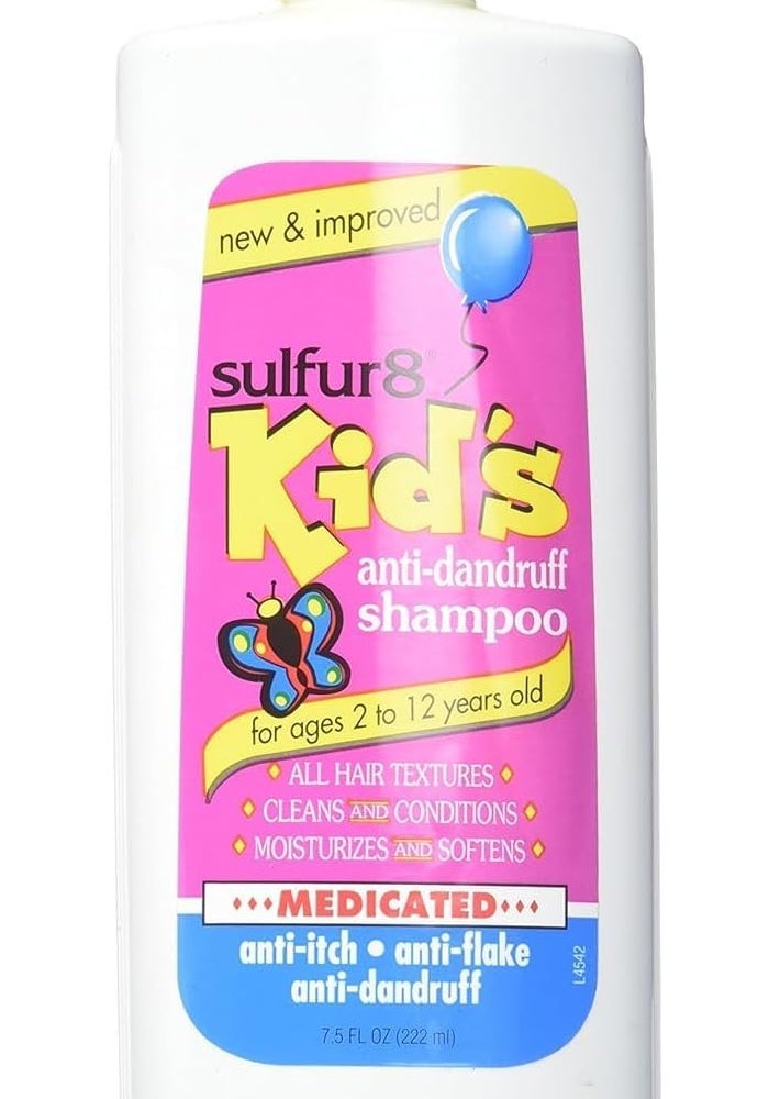 Sulfur 8 Kids Medicated Anti Dandruff Shampoo for Ages 2 to 12 - 7.5 Ounce - Image 1