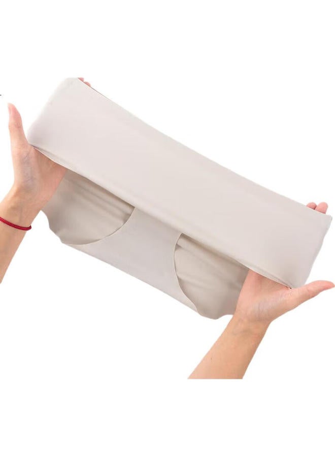 Modal Women'S Ice Silk Seamless Pure Cotton Crotch Antibacterial Ladies Thin Peach Hip Teenage Triangle Shorts Spring And Summer 3-Pack - Image 1