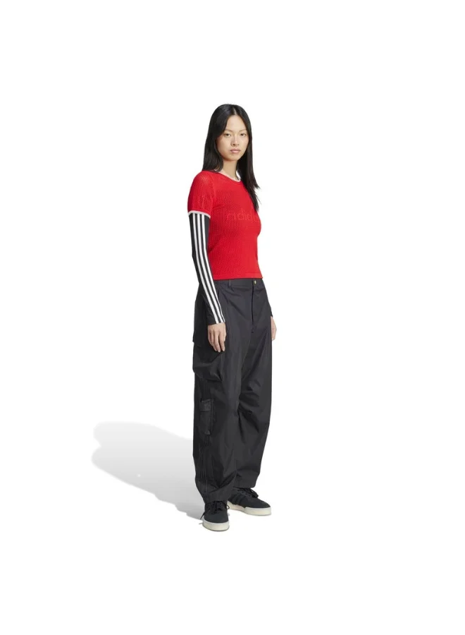 Adidas CROCHET TEE Red Originals Women T-SHIRTS