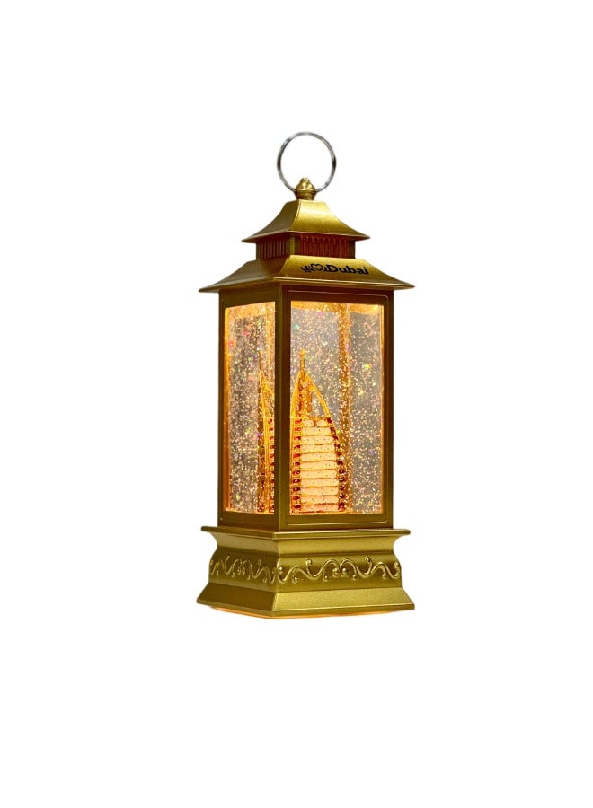 ，إضاءة برج العرب في دبي، مصباح تذكاري في دبي، فانوس مائي LED، فانوس ذهبي، ديكور عربي، ديكور منزلي في دبي، هدية من الشرق الأوسط، إضاءة رمضانفانوس ماء LED ببرج العرب | مصباح تذكاري ذهبي لدبي | يعمل بمنفذ USB والبطارية | للاستخدام الداخلي والخارجي - Image 3