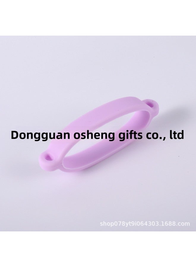 Silicone Water Cup Satchel Rope Ring Buckle Satchel Rope Water Cup Holder Highly Elastic Silicone Water Cup Handle Ring Buckle-Color:Light Purple--ring Set  - Image 1