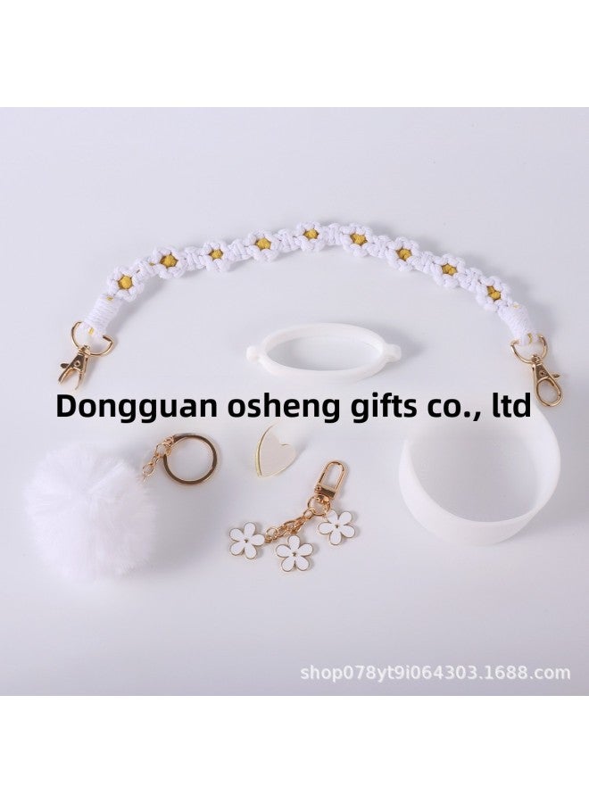 Silicone Water Cup Satchel Rope Ring Buckle Satchel Rope Water Cup Holder Highly Elastic Silicone Water Cup Handle Ring Buckle-Color:Light Purple--ring Set  - Image 5