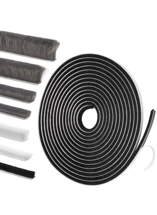 YOCCEK Self-Adhesive Weather Stripping Seal for Doors & Windows – Soundproof Insulation Gap Filler for Sliding, Exterior, Front, and Jamb Frames – 0.2" x 0.35" x 33 ft, Black - Image 1