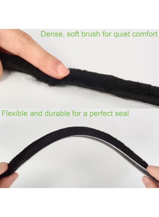 YOCCEK Self-Adhesive Weather Stripping Seal for Doors & Windows – Soundproof Insulation Gap Filler for Sliding, Exterior, Front, and Jamb Frames – 0.2" x 0.35" x 33 ft, Black - Image 4