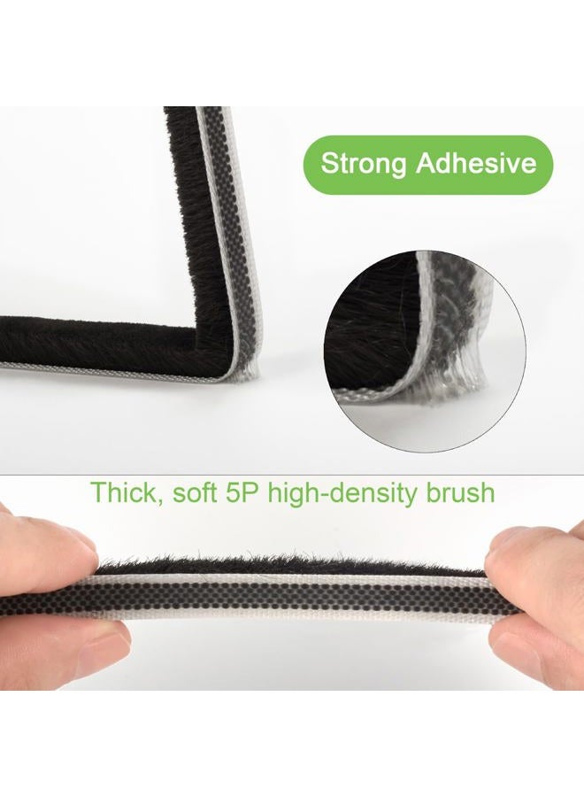 YOCCEK Self-Adhesive Weather Stripping Seal for Doors & Windows – Soundproof Insulation Gap Filler for Sliding, Exterior, Front, and Jamb Frames – 0.2" x 0.35" x 33 ft, Black - Image 3