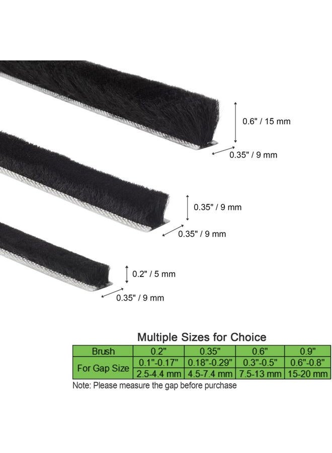 YOCCEK Self-Adhesive Weather Stripping Seal for Doors & Windows – Soundproof Insulation Gap Filler for Sliding, Exterior, Front, and Jamb Frames – 0.2" x 0.35" x 33 ft, Black - Image 5