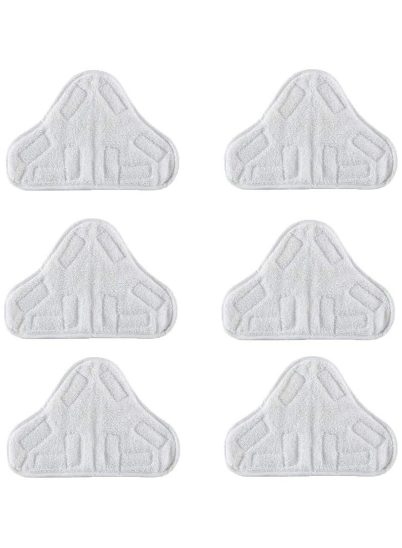 6 وسادة استبدال سحب البخار المثلث ، وسادة استبدال سحب الألياف فائقة الدقة ، علامة القوة الصناعية Velcro ، ناعمة ودائمة ، لا تضر بالأرضية ، متوافقة مع سحب البخار H2O X5 - Image 1