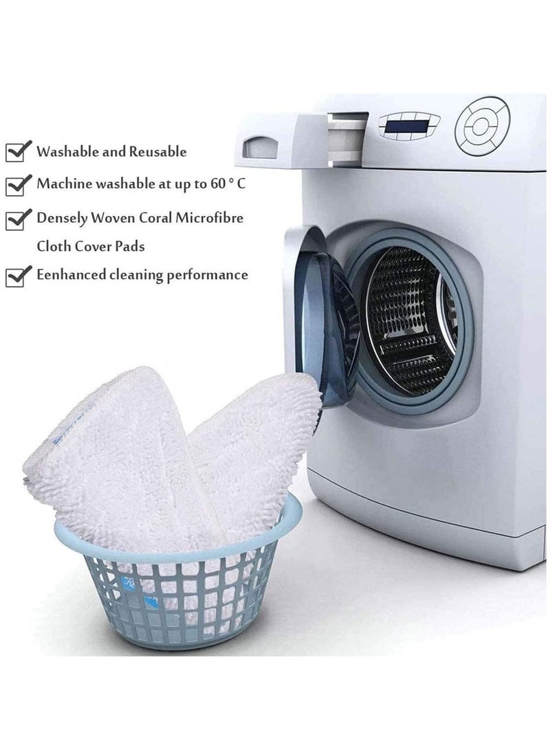 6 وسادة استبدال سحب البخار المثلث ، وسادة استبدال سحب الألياف فائقة الدقة ، علامة القوة الصناعية Velcro ، ناعمة ودائمة ، لا تضر بالأرضية ، متوافقة مع سحب البخار H2O X5 - Image 5